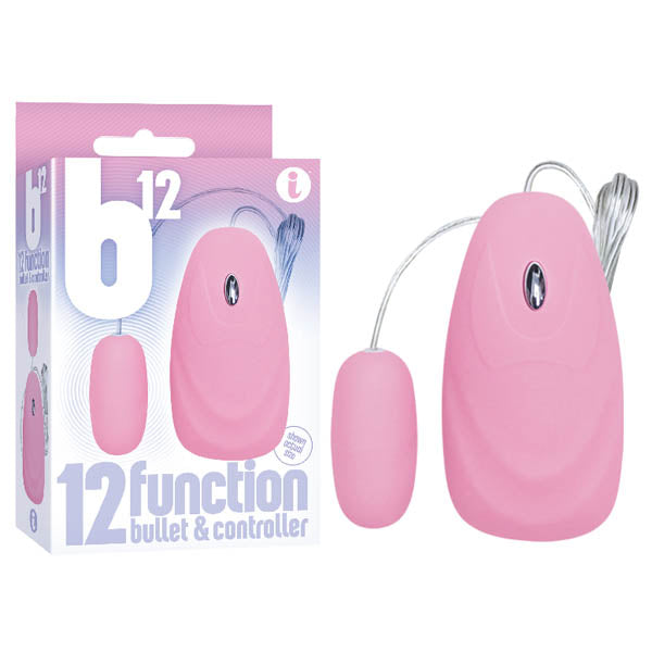 B12 - 12-Function Bullet Waterproof Pleasure Device Pink BULLETS