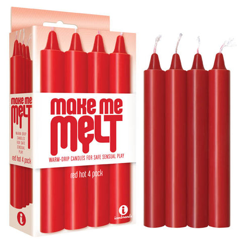Make Me Melt Drip Candles - Hot Drip Candles - 4 Pack Red Drip Candles