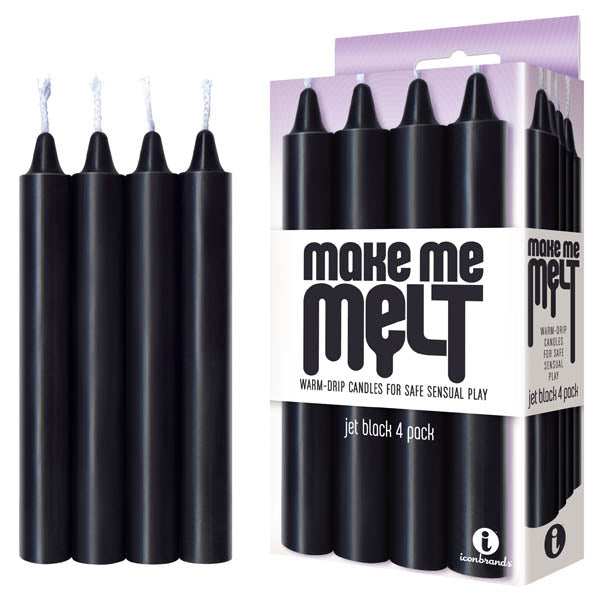 Make Me Melt Drip Candles Jet Drip Candles 4 Pack Black Drip Candles