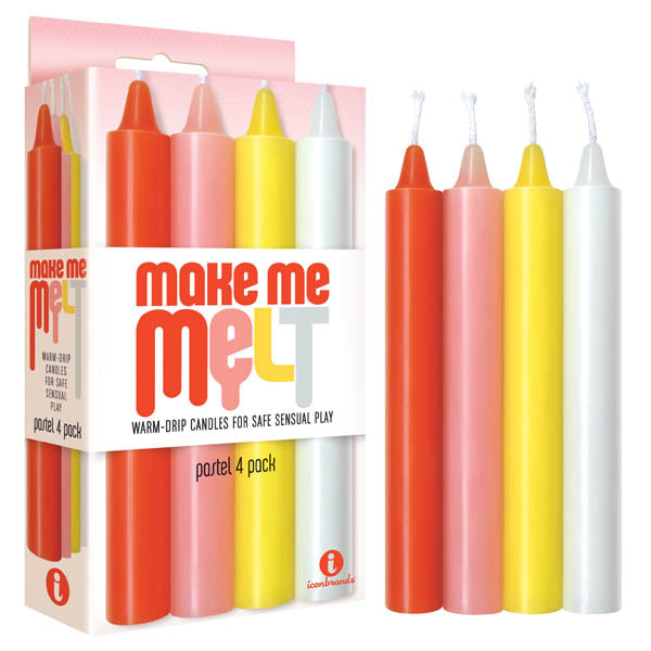 Make Me Melt Drip Candles Pastel Drip Candles 4 Pack Multi Drip Candles
