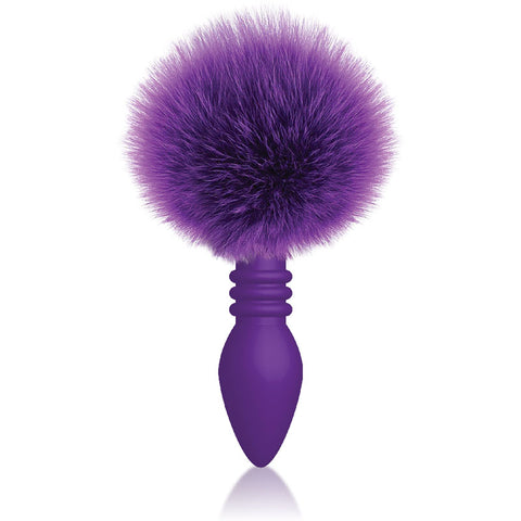 The 9's Cottontails Ribbed Butt Plug with Bunny Tail Tails