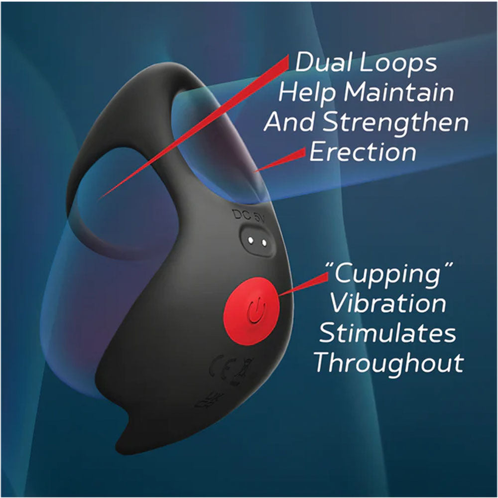 Red Dot V3 (Black/Red) – Remote-Controlled Vibrating Cock Ring > Sex Toys > Remote Control Toys