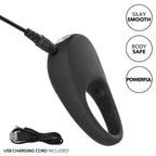 CalExotics Silicone Pleasure Ring Black with 12 Intense Vibration Functions Waterproof Black > Cock Ring > Vibrating
