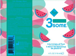 ID 3some Watermelon 3 In 1 Lubricant 118ml Flavoured Lube