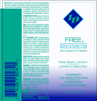 ID Free Water-Based Lubricant – Hypoallergenic Gel 1 Fl Oz Lubricant Secondary image