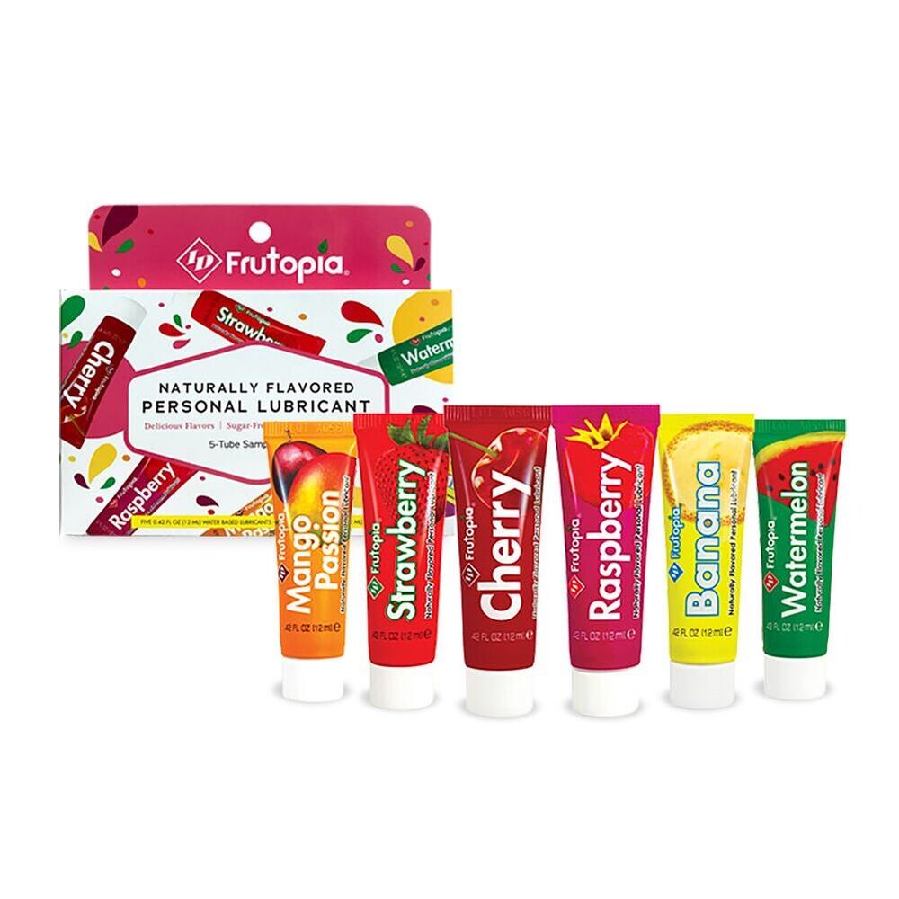 ID Frutopia Assorted 5 Tube Sampler Pack 12ml Water-Based Personal Lubricant Set > Lube > Flavoured