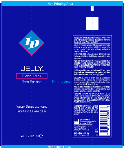 ID Jelly Extra Thick 4oz Lubricant for Adult Intimacy and Toy Use Water Based Lube