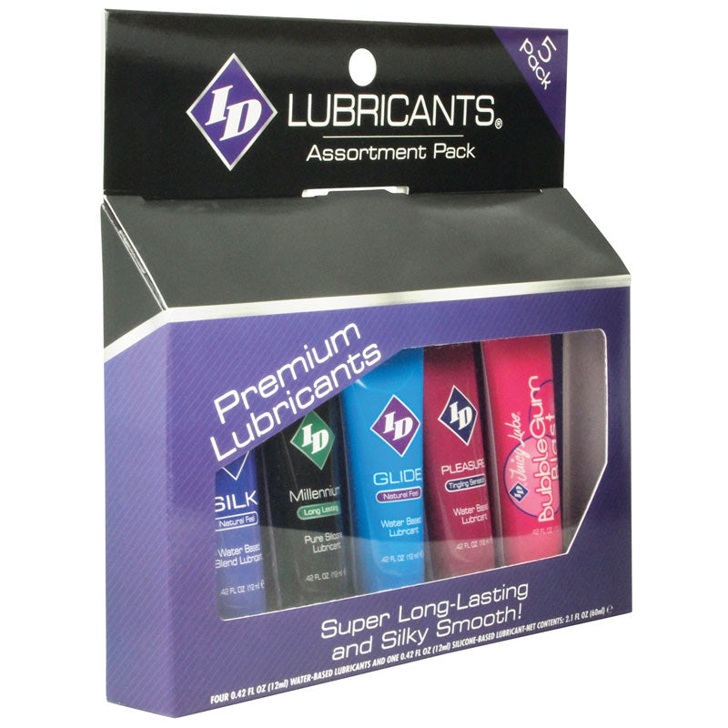ID Sensual Lubricants 5-Pack Assorted Flavors Water-Based Personal Lubricant Set > Essentials > Massage Gift Set Main image