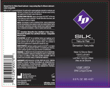 ID Silk Natural Feel Water Based Lubricant 65ml Smooth and Silky Intimate Gel Water Based Lube