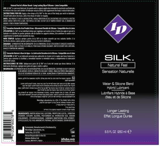 ID Silk Natural Feel Water Based Lubricant 8.5 Fl Oz 250ml Water Based Lube