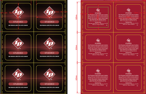 ID Studded Lubricated Condoms 144 Pcs Pack for Enhanced Safety Condoms
