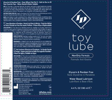ID Water-Based Toy Lube No Drip Formula 4.4 oz Bottle Secondary image