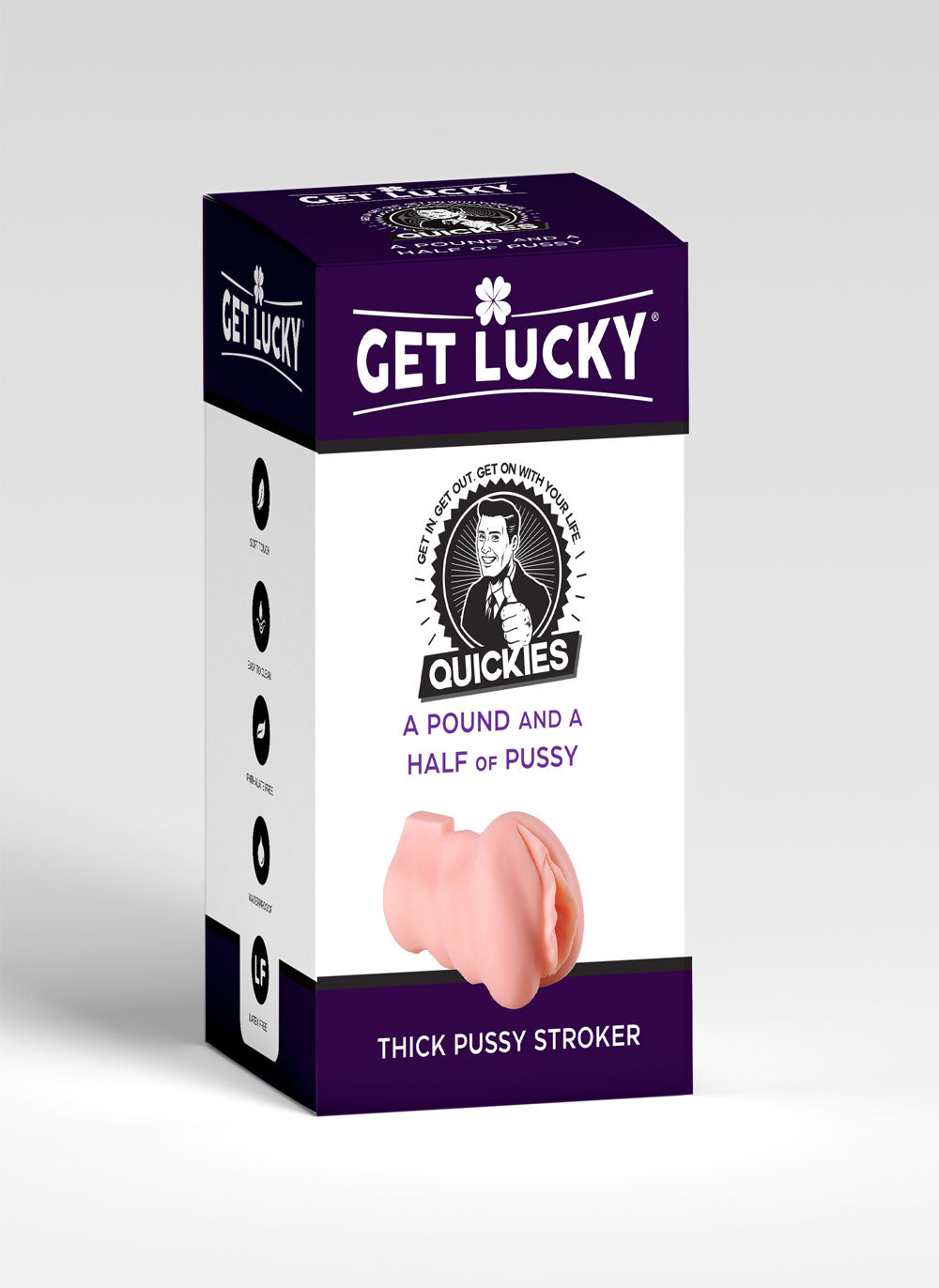 Quickies Thick Pussy Stroker – Ultra-Soft Realistic Textured Sleeve Masturbator > Sex Toys For Men > Masturbators > Manual