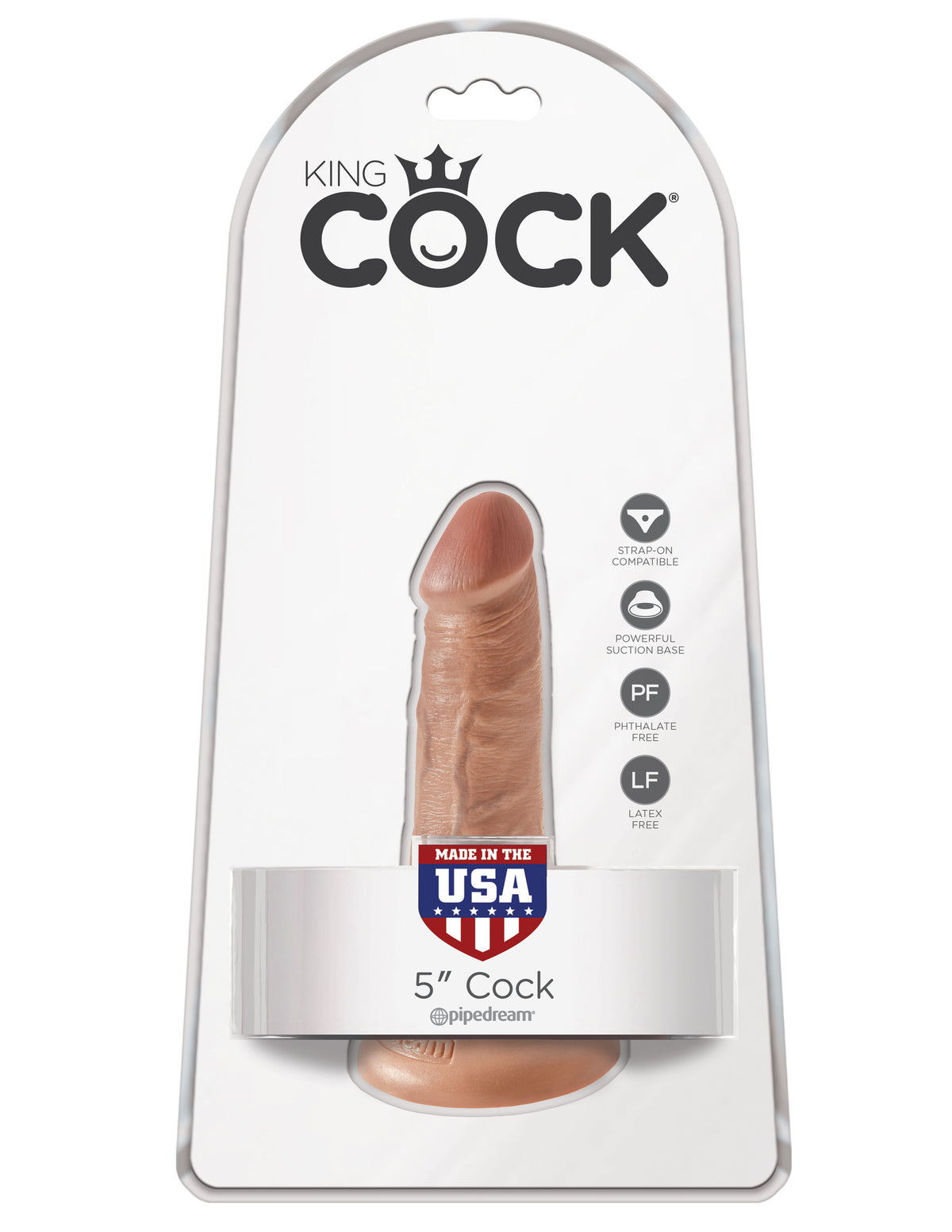 King Cock 5 Inch (Tan) – Realistic Suction Cup Dildo Tan > Dildos > Slim Dildos