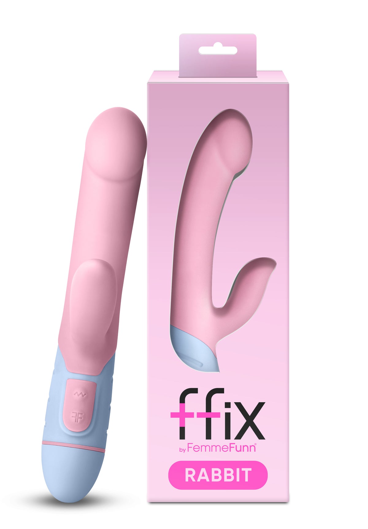 Ffix 7.8 Inch Rabbit Vibrator Light Pink with 20 Modes > Vibrators > Ladies > Rabbit