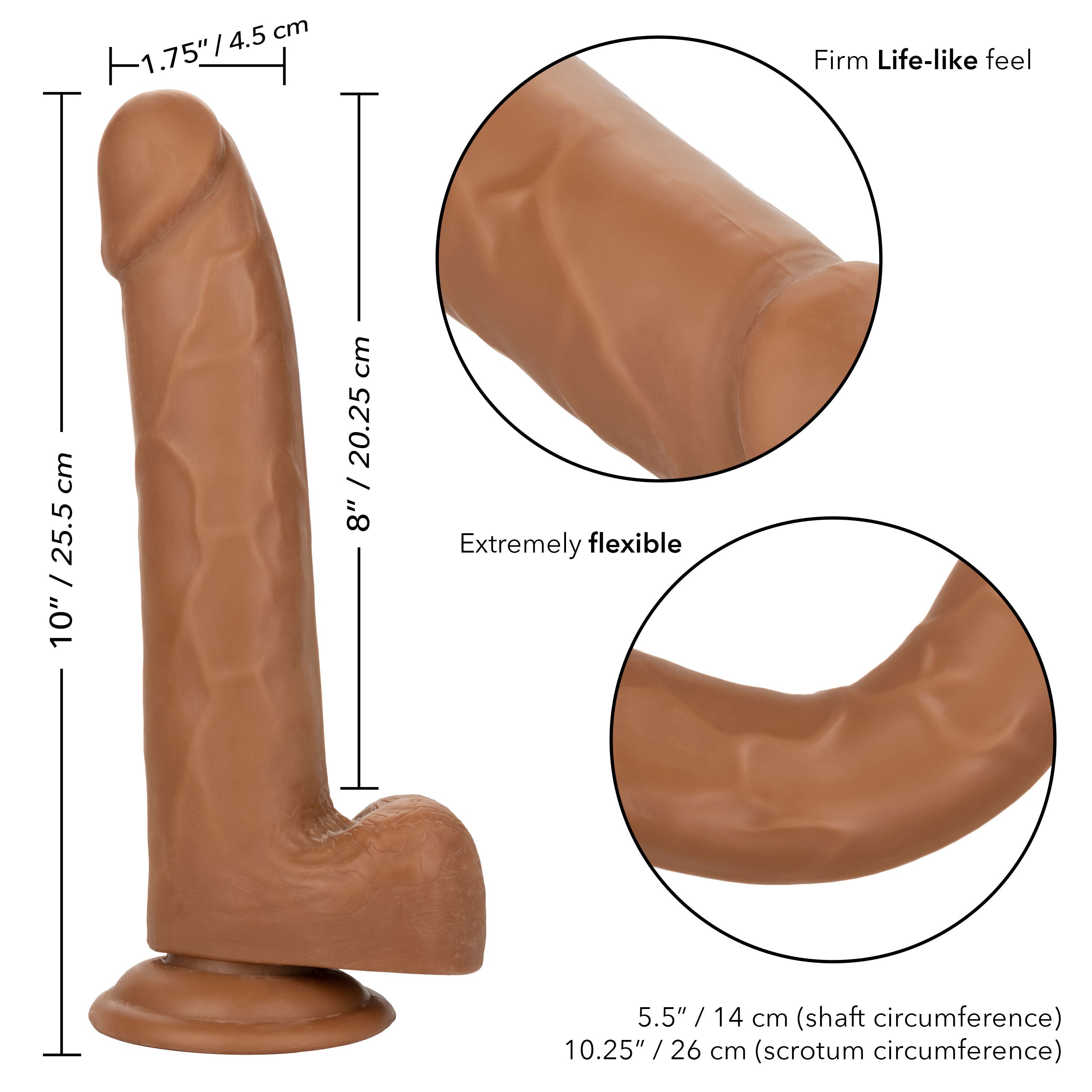 Size Queen 8 Inch Realistic Dong in Ivory for Adult Pleasure Dongs Realistic