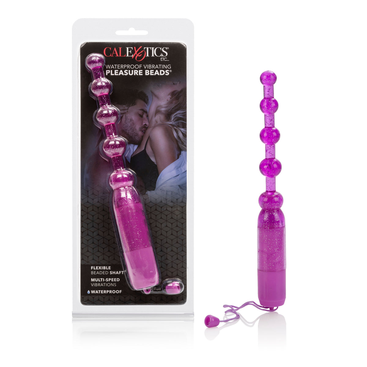 CalExotics Pink Vibrating Pleasure Beads with Beaded Shaft Purple > Anal Range > Anal Beads