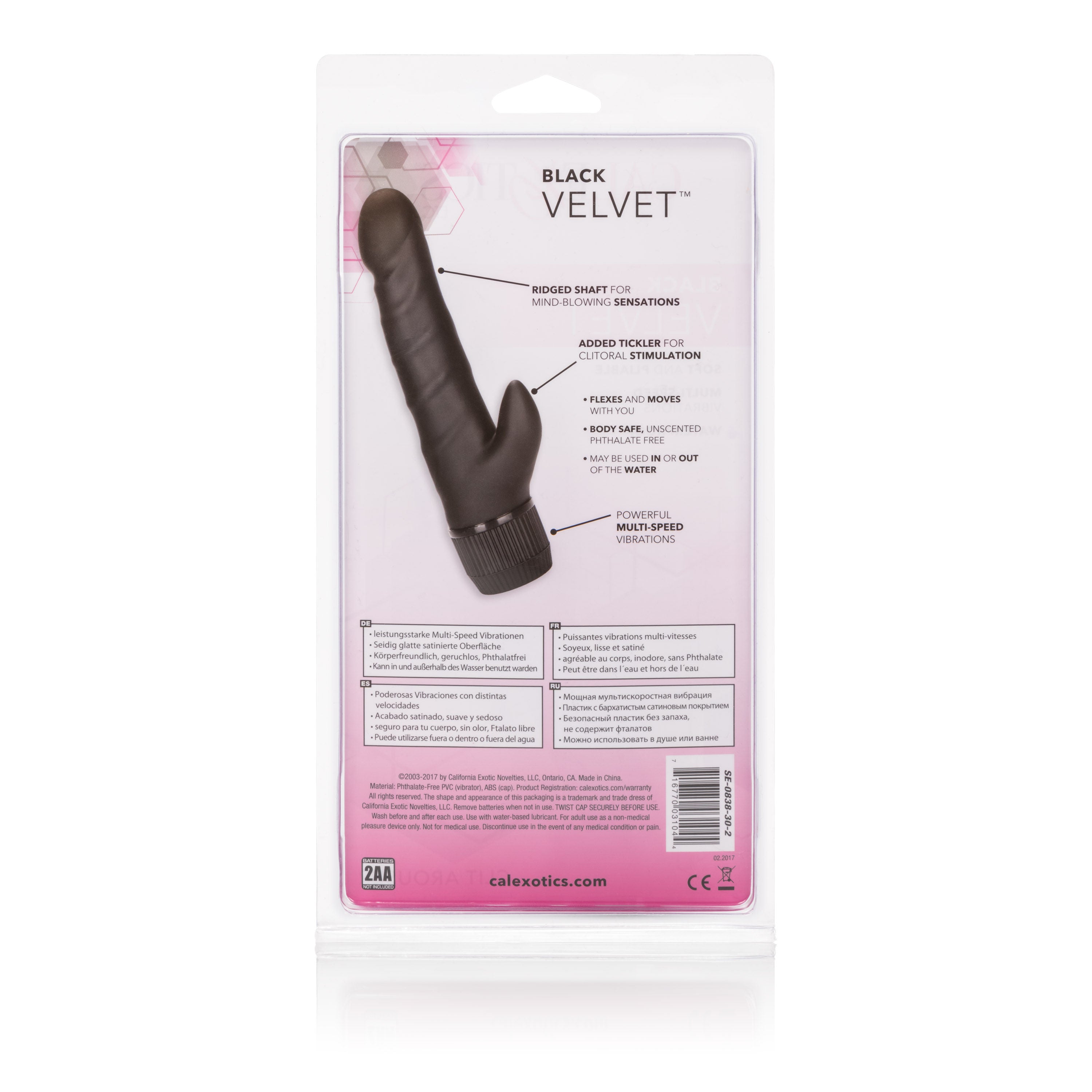 Black Velvet 5 Inches Clit Stimulator VIBRATORS-RABBIT
