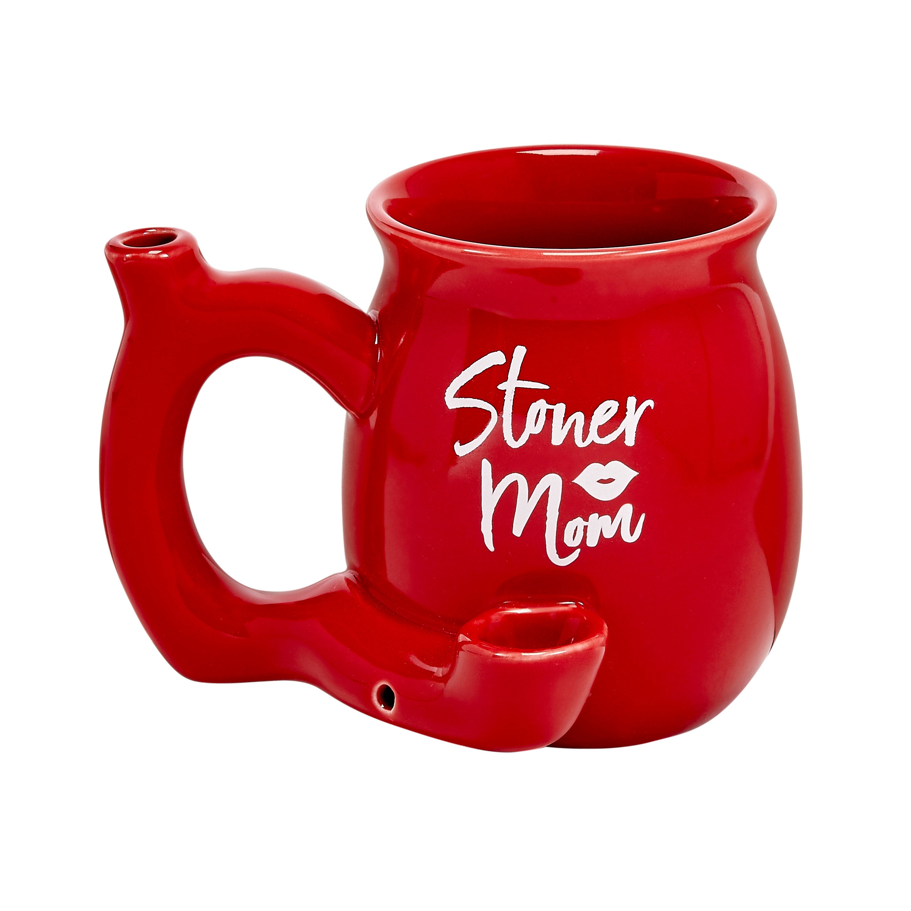 Red Ceramic Stoner Mom Mug 11oz Novelty Coffee Drinkware Default Title Gag Gifts & Novelties