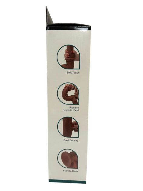 Real Skin 12 Inch Dual Layer Light Brown – Lifelike Dual Density Dildo > Dildos > Large Dildos