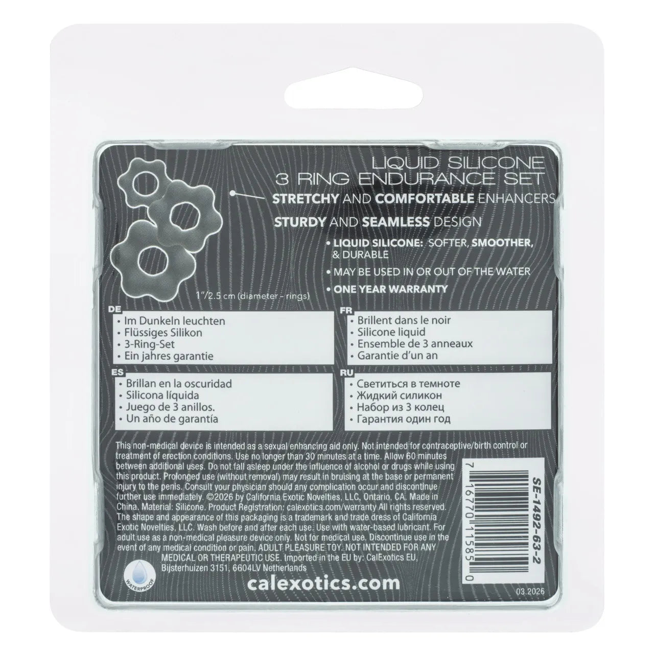 Alpha Liquid Silicone 3 Endurance Ring Set > Cock Ring > Sets