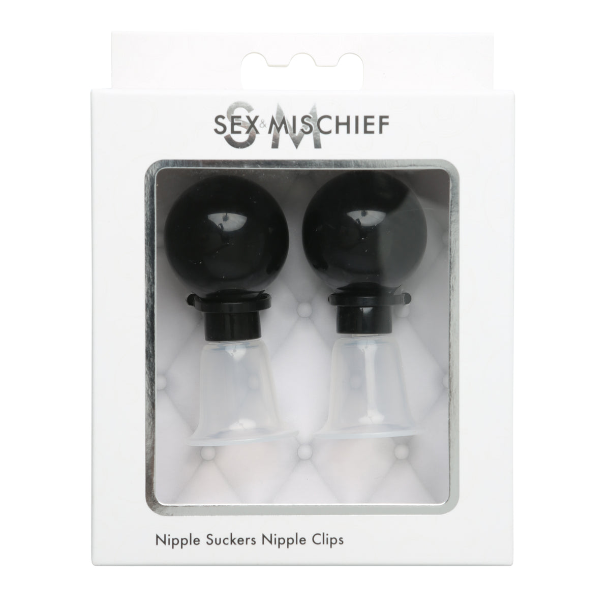 Sex & Mischief Nipple Suckers Set of Two with Black Suction Cups and Clear Clips – Nipple Suckers > Sex Toys > Nipple Suckers