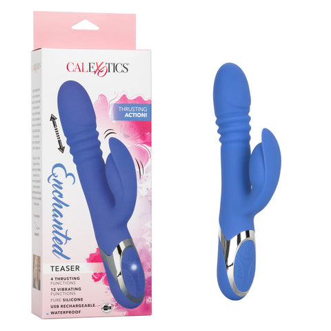 Enchanted Teaser Blue Rechargeable Rabbit Vibrator with Tapping VIBRATORS-RABBIT