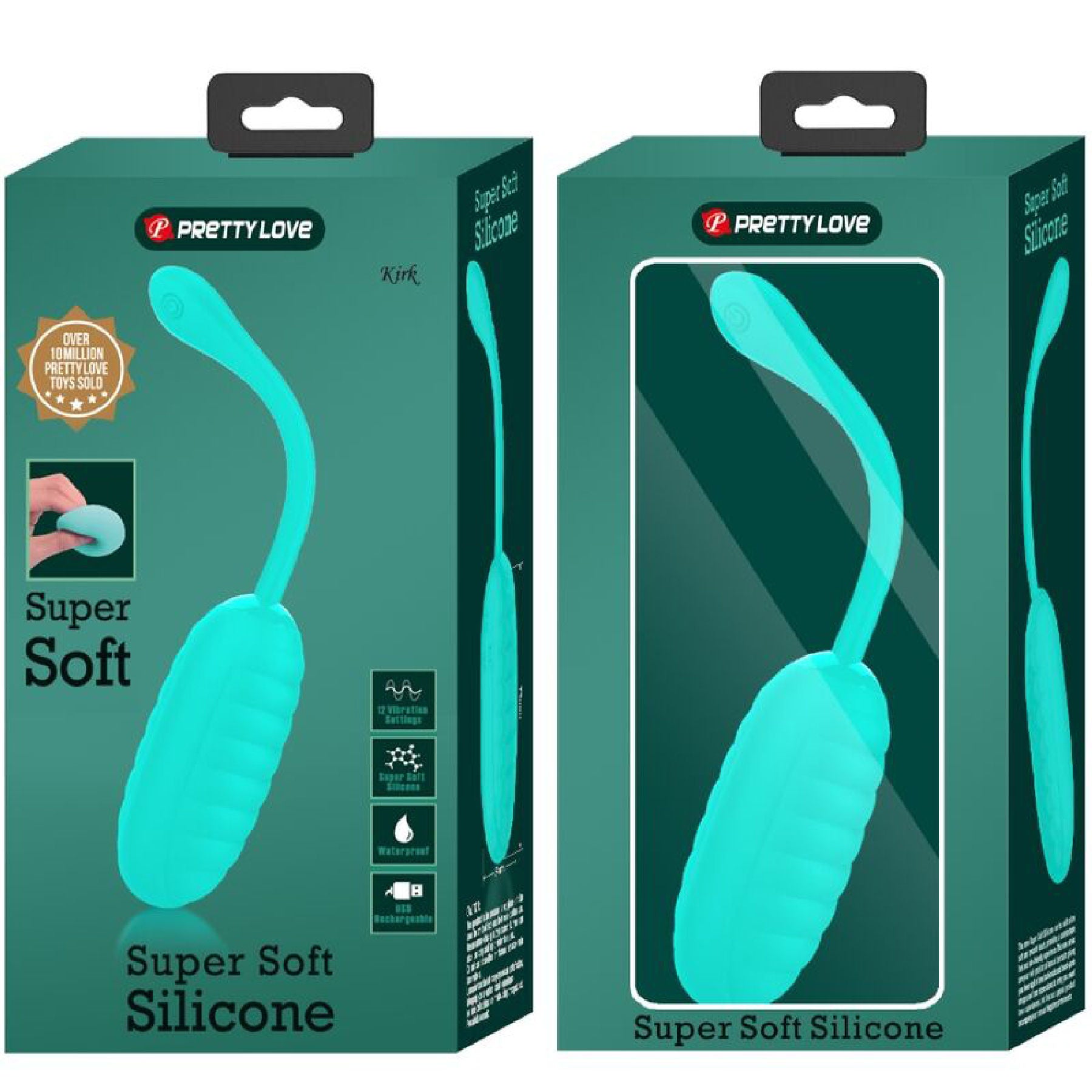 Kirk Rechargeable Wireless Vibrating Egg for Adult Intimacy Turquoise EGGS