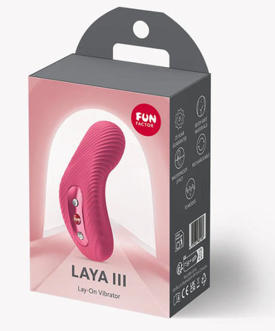 Fun Factory LAYA III Raspberry – USB-C Rechargeable Clitoral Stimulator Red > Sex Toys For Ladies > Clitoral Vibrators and Stimulators