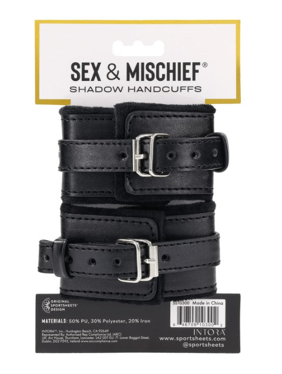 Shadow Handcuffs – Faux Leather Restraint Handcuffs > Bondage Gear > Restraints