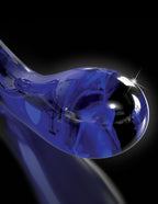 Icicles Blue Glass Massager with Silicone Suction Cup > Glass > Dildos