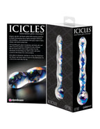 Pipedream Icicles No. 8 (Clear Blue) – Handcrafted Luxury Glass Massager Wand > Glass > Toys