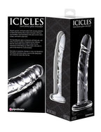 Icicles Clear Glass Massager with Curved G-Spot and P-Spot Stimulator > Glass > Dildos
