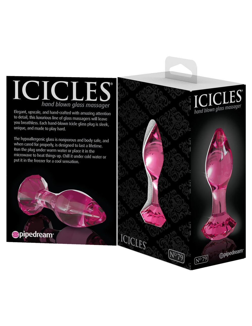 Icicles Hand Blown Glass Massager Elegant Body Safe Toy > Glass > Toys