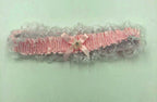 Elegant Moments Baby Pink Satin Leg Garter with White Lace Trim Pink One Size > Clothes > Accessories