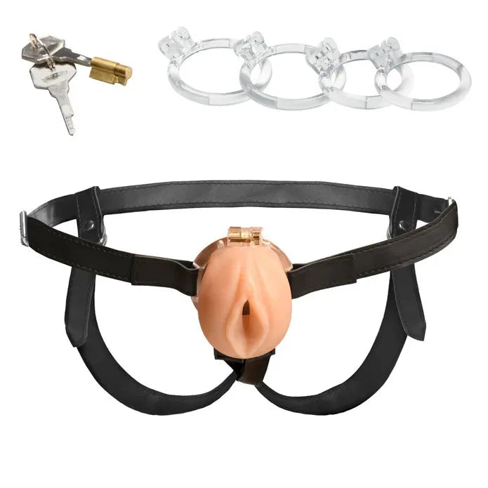 Pussy Chastity Cage (Light) – Body-Safe TPE Chastity Device > Bondage Gear > Male Chastity