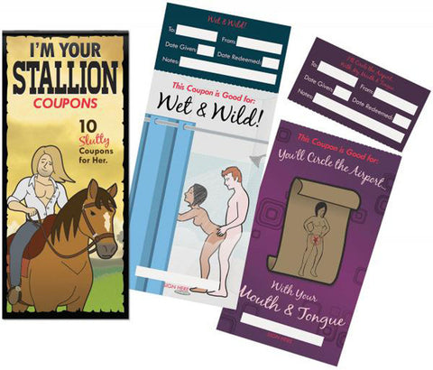I'm Your Stallion Adult Coupon Book with 10 Sexy Erotic Games Gag Gifts & Novelties