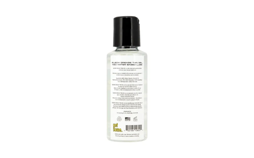 Elbow Grease H2O – Water-Based Thin Gel Lubricant 2.4oz > Lube > Water Based