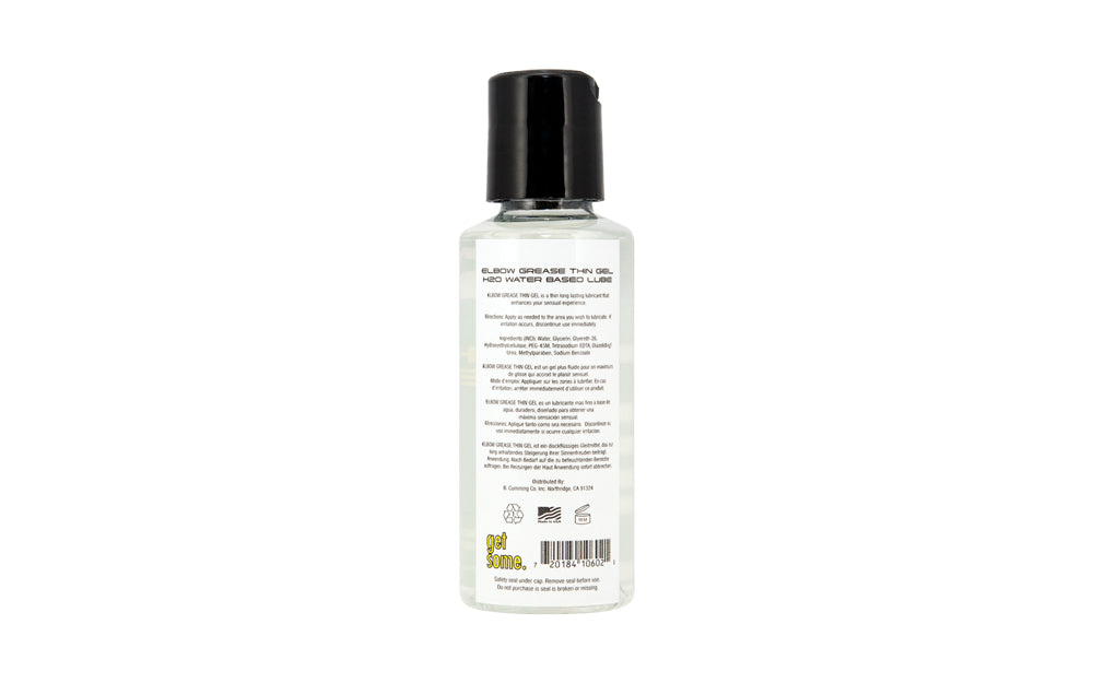 Elbow Grease H2O – Water-Based Thin Gel Lubricant 2.4oz > Lube > Water Based