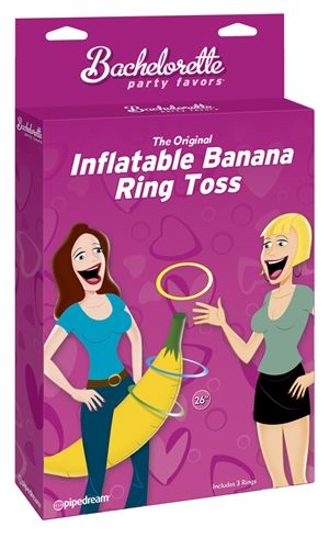 Inflatable Banana Ring Toss Game – Lightweight Durable Outdoor Party Game > Novelties > Bachelor & Bachelorette Items