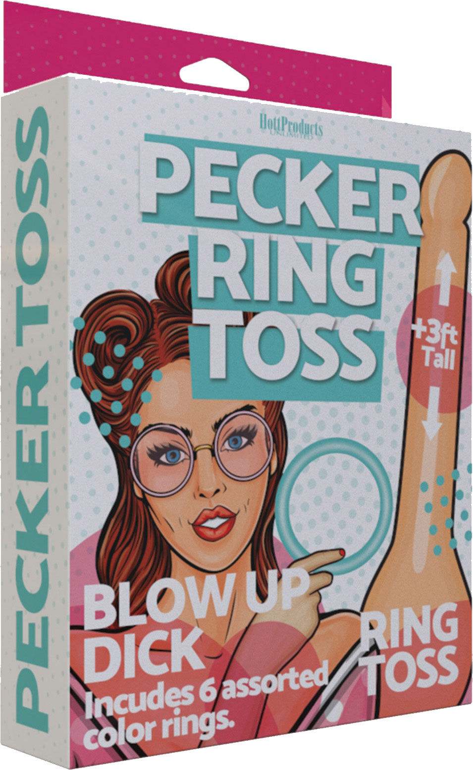 Inflatable Pecker Ring Toss Game Set for Adult Party Fun Bachelor & Bachelorette Items