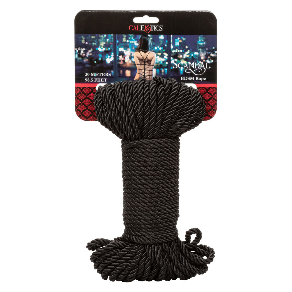 Scandal Black BDSM Rope 98.5 Ft for Bondage and Restraint Play Rope