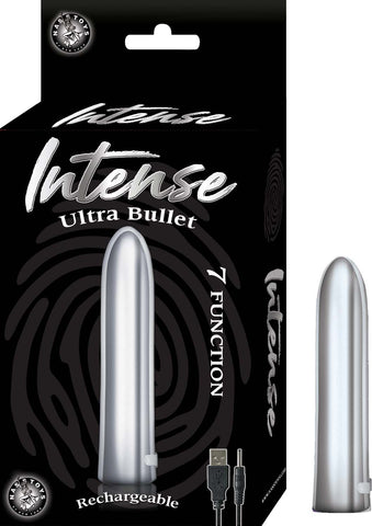 Intense Power Bullet Vibrator Silver Compact Waterproof Toy > Vibrators > Mini Vibrators