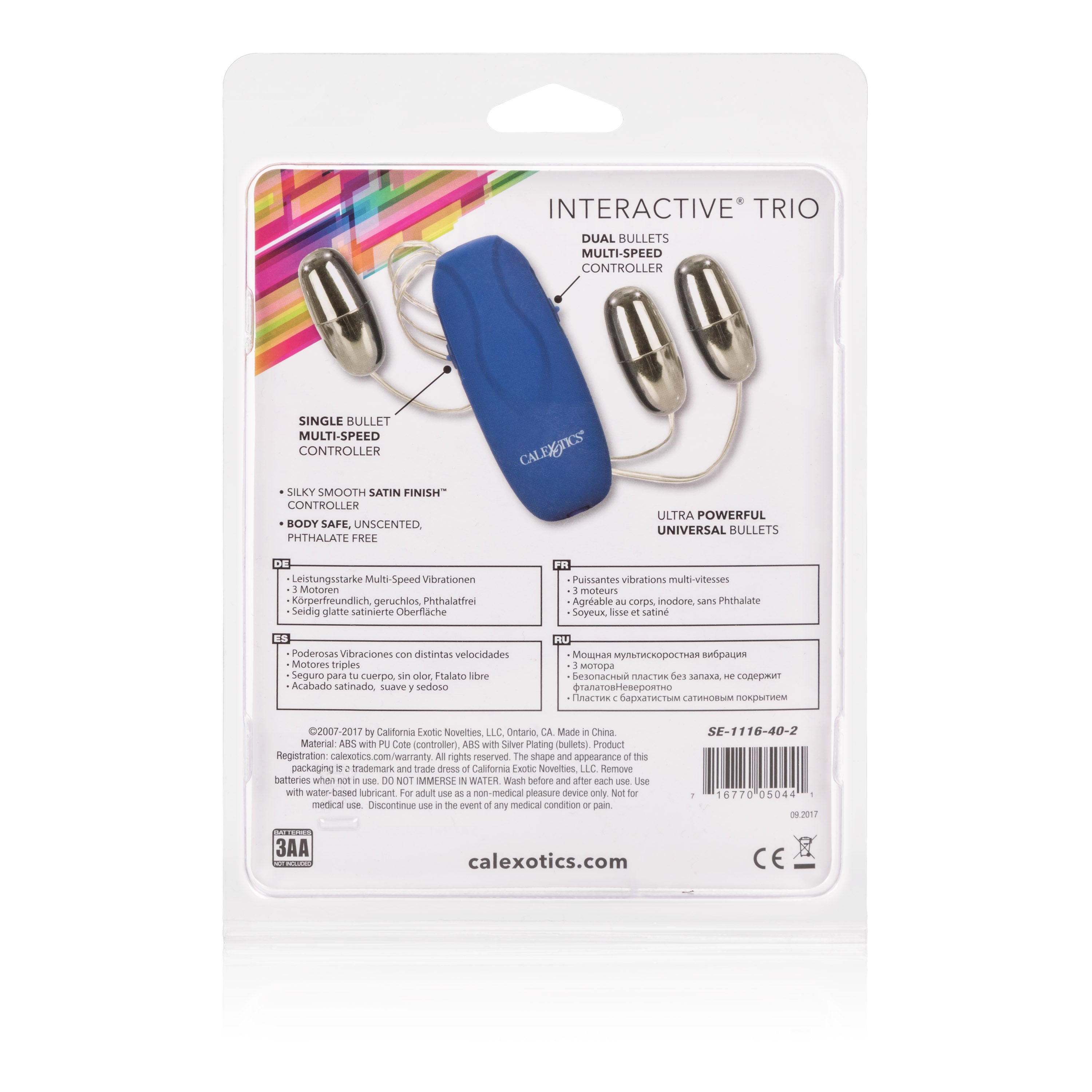 Interactive Trio Silver Vibrating Bullets Multi-Speed Power Pack BULLETS & EGGS