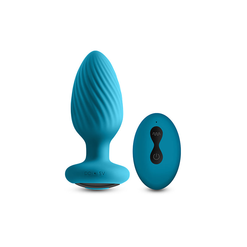 Inya Alpine 2.0 Teal Remote Controlled Butt Plug 10.7 cm Butt Plugs - Vibrating
