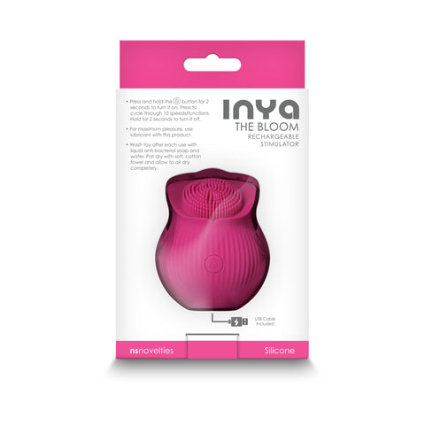 Inya The Bloom Pink Rechargeable Wireless Clitoral Vibrator Rose Stimulators