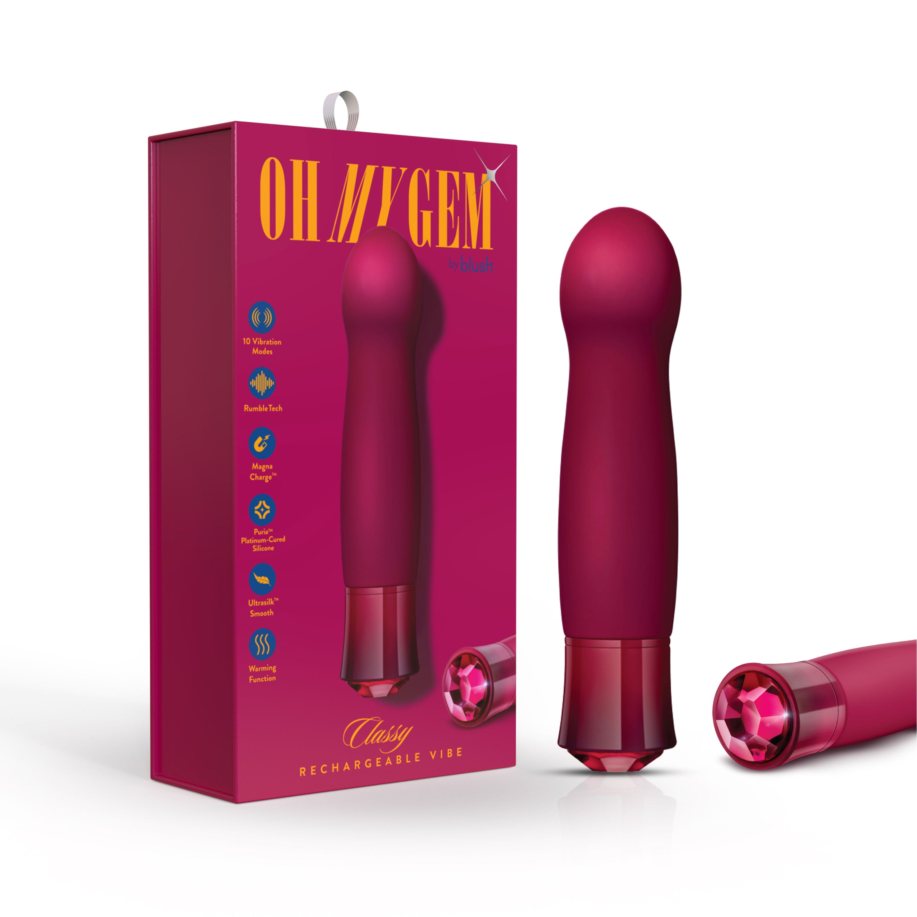 Oh My Gem Classy Garnet Fuchsia Adult Intimacy Accessory STIMULATORS