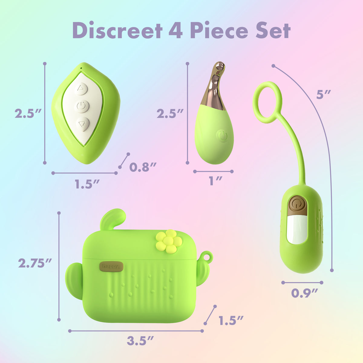Play With Me Blooming Bliss Mini Vibrator Set with -C Case > Sex Toys > Mini Massagers