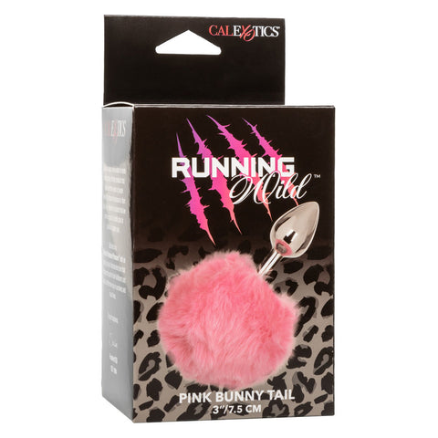 Running Wild Pink Bunny Tail Anal Plug with Metallic Probe Tails
