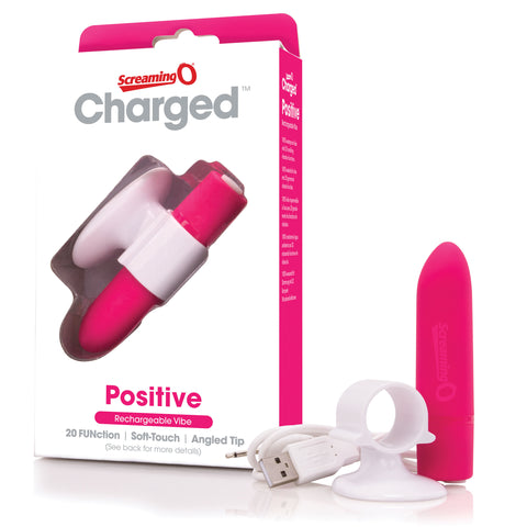 Charged Positive Rechargeable Bullet Vibrator with Strawberry Flavor BULLETS